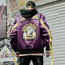 Load image into Gallery viewer, Bomber Purple Vintage Jacket