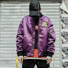 Load image into Gallery viewer, Bomber Purple Vintage Jacket