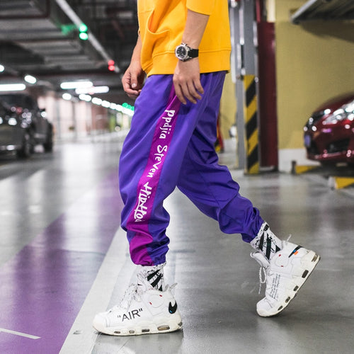 Purple Spring Print  Pants
